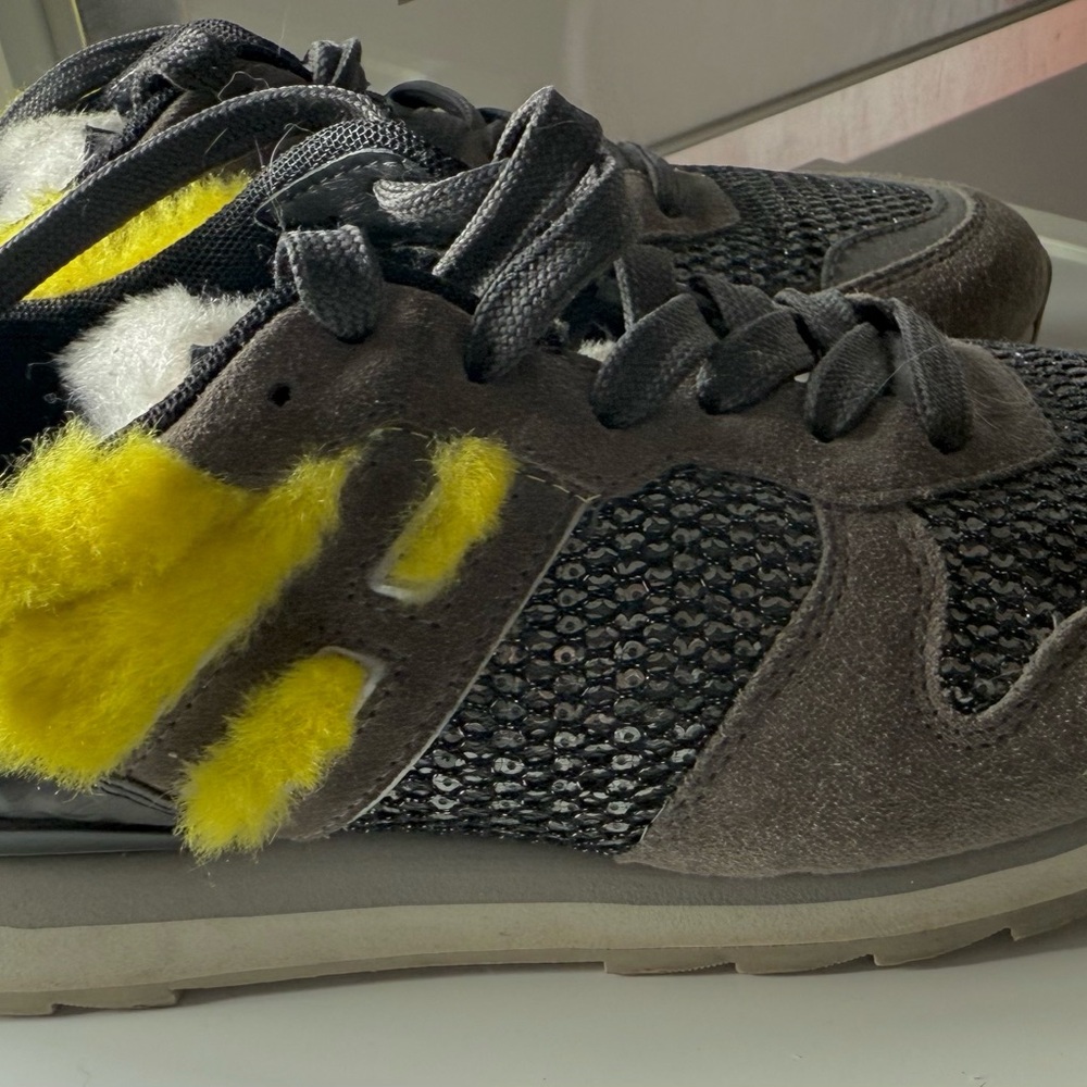 Hogan Women's Sneakers in Gray and Yellow
